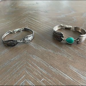 Lot of 2 vintage spoon bracelets